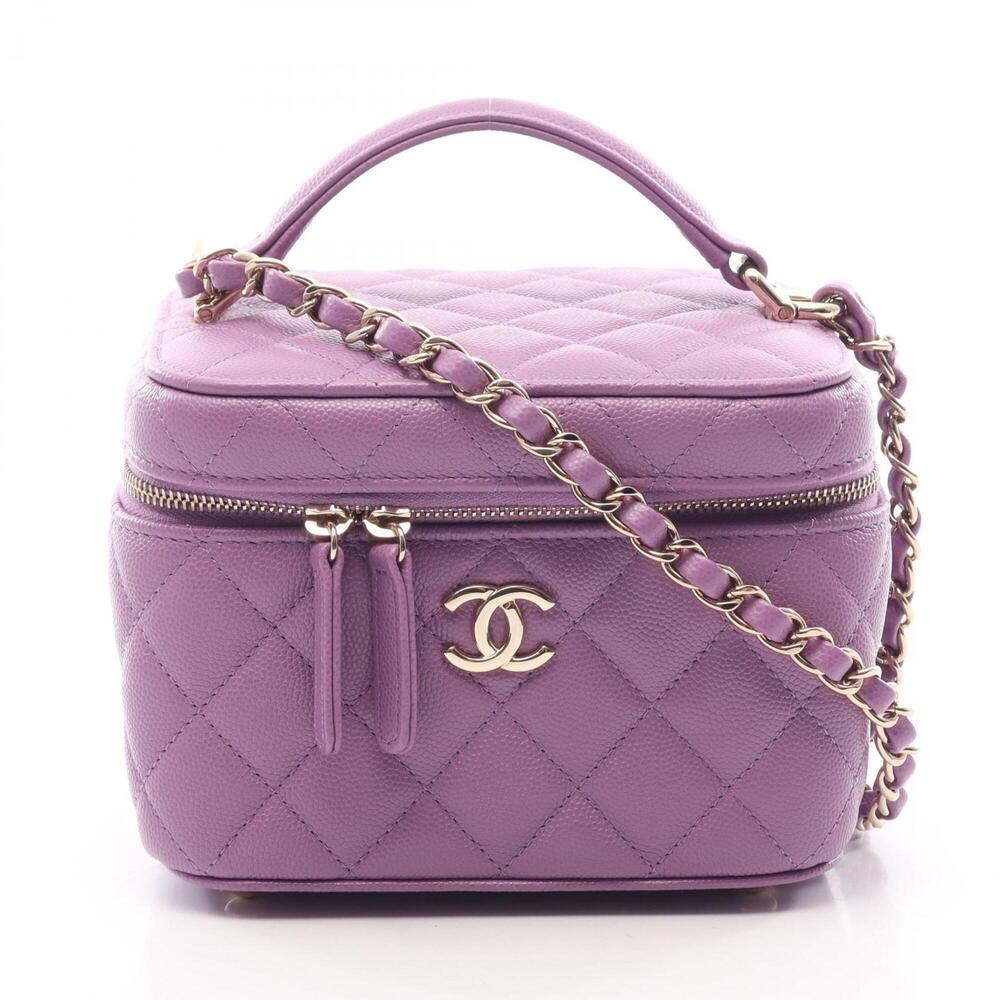 Chanel MatelassΓ© Vanity Bag, 2-Way Handbag, Caviar Leather (Grained Calfskin)...